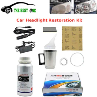 Car Headlight Repair Tool Headlamp Polish Kit Refurbishment Liquid 100/300/800ml Atomization Cup Headlight Restoration Set