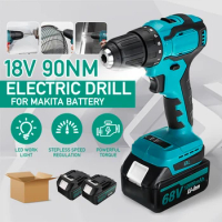 Cordless Screwdriver Impact Wrench Electric Brushless 3 in 1 DIY Home Power Tool Rechargeable for 18V Makita Battery