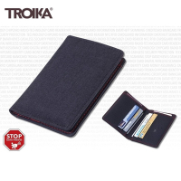 德國TROIKA防感應防RFID信用卡防盗刷屏障皮夾錢包CAS08/BK防資料竊取防駭客旅行皮夾