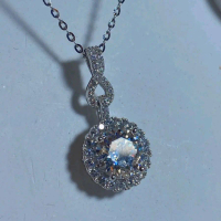Kalung Perak 925 Batu Moss Infinity - Model Terbaru
