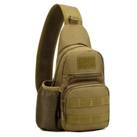 Men Cross Body Chest Bag Sling Backpack Water Bottle Pocket Tactical Military Assualt Nylon Male Messenger Shoulder Side Bags