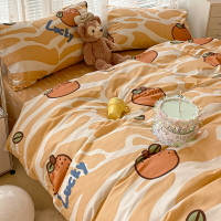 ins風網紅款橙子純棉床上四件套全棉兒童卡通床單被套宿舍三件套4