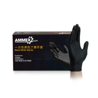 100% Nitrile Gloves Black 100pcs Guantes De Nitrilo Dental Lab Tools S/M/L Latex Free Waterproof Disposable Nitrile Exam Gloves