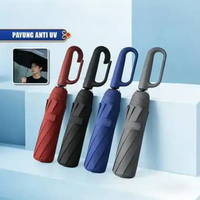 OEM SK-C1473 Payung Lipat Otomatis Buka Tutup Buckle Handle Anti UV Sinar Matahari / Payung Tabir Su