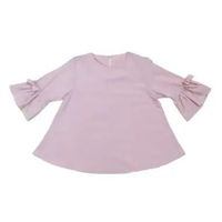 Blouse Soft Pink Polos Lengan Bell Wanita