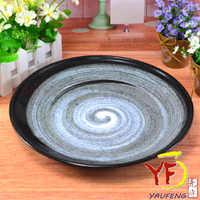 【堯峰陶瓷】日本美濃燒 風雲食器 10吋圓盤 圓盤 單入| 炸物盤 沙拉盤 點心盤 圓盤