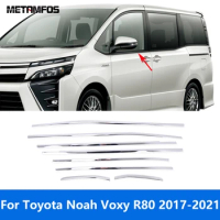 For Toyota Noah Voxy R80 2017 2018 2019 2020 2021 Lower Window Sill Frame Strip Cover Trim Sticker Accessories Car Styling