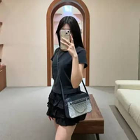 Tas MICHAEL KORS MK MONOGRAM SHW GRADIENT WHITE NAVY CHAIN CAMERA BAG 100% ORIGINAL 23X5X15CM