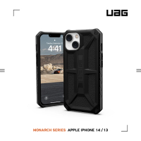 【UAG】iPhone 13/14 頂級版耐衝擊保護殼-極黑(UAG)