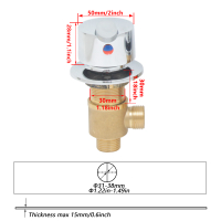 Bathtub Tap ss Switch Control Valve Cold&Hot Shower Mixer Faucet Split 2 Way Water Divide Bathroom C