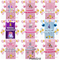 Set paket balon ulang tahun anak princess / dekorasi birthday frozen sofia flaminggo LOL pony hellok