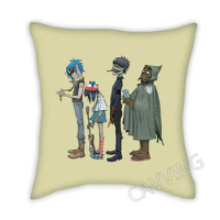 Gorillaz Band 3D Printed Polyester Decorative Pillowcases Cover Square Zipper Pillow Case Fan Gifts Home Decor