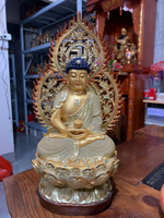 結緣老樹脂佛像擺飾，釋迦牟尼佛，高30-40厘米，幾十年老物