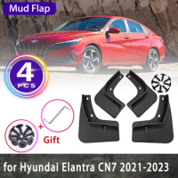 4x Mudflap for Hyundai Elantra CN7 2021 2022 2023 Avante i30 Sedan Mud Front Rear Anti-splash Mudguards Fender Car Accessories