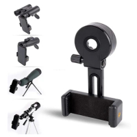 Universal Phone Adapter Bracket Clip Mount Soft Rubber Material for for Binoculars Telescope Monocular Spotting Scope Microscope