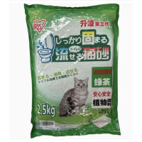 IRIS-豆腐貓砂結團除臭低粉塵可水沖-綠茶6L豆腐砂【第三代】*2袋#K102951 
