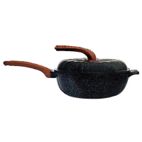 【LINOX】鐓釜不沾炒鍋 28cm(附蓋-DFW28)