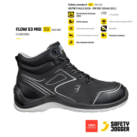 [ลด30% เก็บโค้ด 2509FASHDD] SAFETY JOGGER - FLOW S3 Mid รองเท้าเซฟตี้ หัวคอมโพสิท มาตรฐานสากล รองเท้