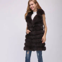 FOLOBE Women Fur Vest Coat Long Faux Fur Vest Winter Fur Coat Jacket For Women Outwear Furry Woman Winter Coats