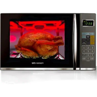Emerson Radio MWI1212SS 1.2 Cu. Ft. 1000W Microwave Oven with Inverter Technology Stainless Steel Countertop/Built-in Design