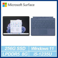 附特製專業鍵盤蓋 - 寶石藍 ★【Microsoft 微軟】Surface Pro9 - 石墨黑(QEZ-00033)