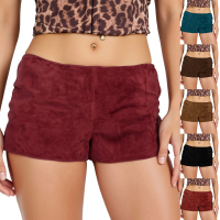 Women’s Solid Color Micro Shorts Casual Low WaistFit Shorts Streetwear Clubbing Shorts