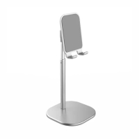 3D Air 質感鋁合金伸縮設計角度可調懶人手機支架/平板支架(銀色)