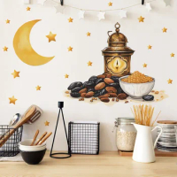 Middle East Star Moon Light Food Chandelier Wall Stickers Kids Room Dining-room Kitchen Home Decoration Decal Poster Wallpaper