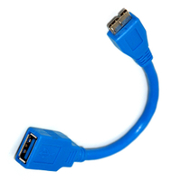 fujiei USB3.0A母轉Micro公線-OTG線 15cm 標準型高隔離USB3.0連接線