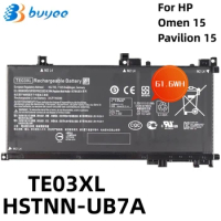 11.55V 61.6WH TE03XL HSTNN-UB7A NEW Original Laptop Battery For HP Omen 15-AX001NS Pavilion 15-BC001TX BC014TX Series TPN-Q173