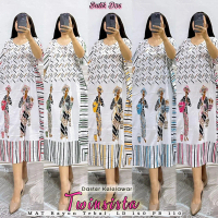 [Batik Sinawang] Pakaian Wanita Ibu/Remaja Dewasa Baju Tidur Daster Batik Kelengan Kelelawar Jumbo C