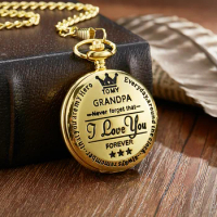 Great Gift To My Husband Quartz Pocket Watches Fashion Casual FOB Chain Pocket Watch Best Gifts for Lover Husband Fob watch