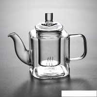 茶壺泡茶家用套裝帶過濾網耐熱玻璃過濾小茶壺透明茶水壺紅茶茶具