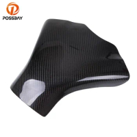 POSSBAY Fuel Gas Tank Cover Carbon Fiber For Suzuki GSXR 600 750 2008 2009 2010 K8 Motorcycle Protector Pad For Cafe Racer