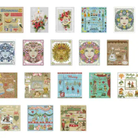 Counted Cross Stitch Kits for Embroidery, Needlework Sets, 10 Pcs, 11CT, 14CT, 18CT, DIY