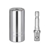 Universal 7-19mm Socket Torque Wrench Head Drill Ratchet Sleeve Wrench Magic Grip Multifunctional Hand Tools