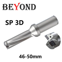 BEYOND CNC Violent Drilling SP 3D 46 47 48 49 50 mm Quick U Drill Tool Bar Lathe Flat Bottom Insert Shank Water Spray Bit