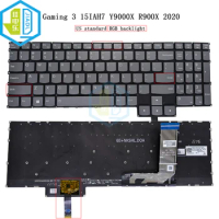 RGB Backlit Keyboard US RU TR For Lenovo Ideapad Gaming 3-15IAH7 Y9000X R900X 2020 Backlight Keyboards New PT5SYXRGBG PT5SYXBG