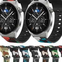 Sport Camouflage Silicone Strap for HUAWEI Watch GT3 Pro Watch3 Pro GT2 GT3 42mm 46mm GT 2e Runner Watchbands Bracelet
