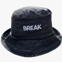 bucket Topi dewasa bahan denim hitam bisa dipake cewek cowok