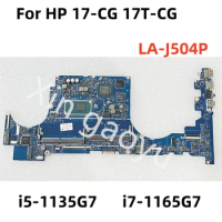 For HP 17-CG 17T-CG laptop Motherboard LA-J504P M15201-601 i5-1135G7 i7-1165G7 GTX MX450 4GB N18S-G5-A1 100% Test Perfect