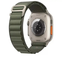 TERMURAH/TERLARIS Tali Strap Kanvas Alpine Loop Apple Watch 3 4 5 6 7 8 SE Ultra 49mm - Hijau, 42/44