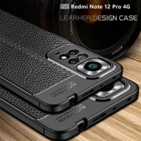Case For Xiaomi Redmi Note 12 Pro 4G Cover For Redmi Note 12 Pro 4G Capa Bumper TPU Soft Leather For Fundas Redmi Note 12 Pro 4G