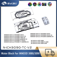 Bykski GPU Block For INNO3D RTX 3090 / 3080 ICHILL / GAMING,Computer Video Card Water Cooler Custom, GPU Liquid Cooling Radiator