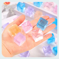 5Pcs Ice Block Stress Ball Toy Creative Toy Mini Squishy Toys Transparent Cube Stress Relief Squeeze Toy Children Adult Toy
