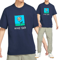 Nike AS M NK SB Tee Daisy 男款 藍色 短袖 運動 印花 雛菊 上衣 FB8139-410