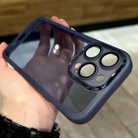 全城熱賣 - 自帶鏡頭膜適用蘋果16手機殼15Promax/13/12保護套13por簡約透明男女11潮款iPhone15promax防摔軟殼14p高級感iPhone 12 Pro高級感自帶鏡頭膜【透