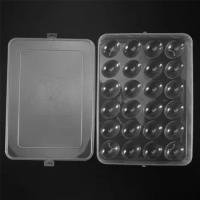 Egg Holder for Refrigerator, Deviled Egg Tray Carrier with Lid Fridge Egg Storage Stackable Plastic Egg Containers, 24 Egg Tray