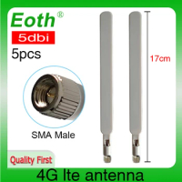 Eoth 5pcs 4G lte antenna 5dbi SMA Male Connector Plug antenne for huawei router external repeater wireless modem antene