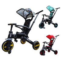 英國 JOLLY SL168 兒童三輪車 手推車 可收折 外出玩具 遮陽防曬 可折疊